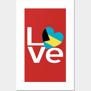 White Red Bahamas LOVE Posters and Art